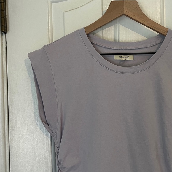 Madewell | 2023 Side-Cinch Muscle Tee Light Lavender Size Small Item NJ787 - Picture 5 of 10